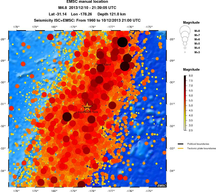regional magnitude historical seismicity