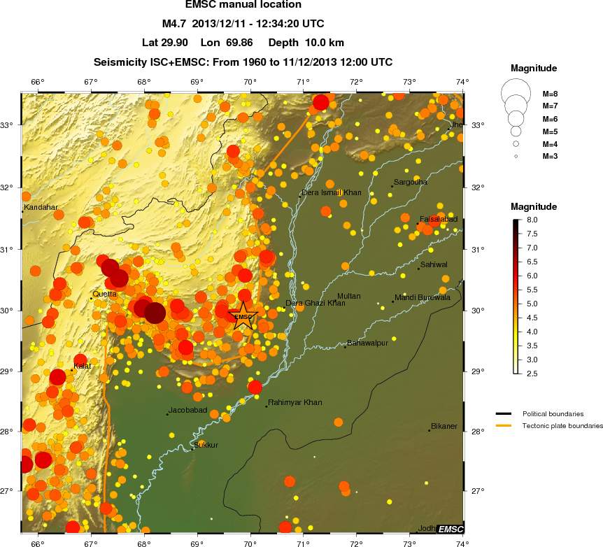 regional magnitude historical seismicity
