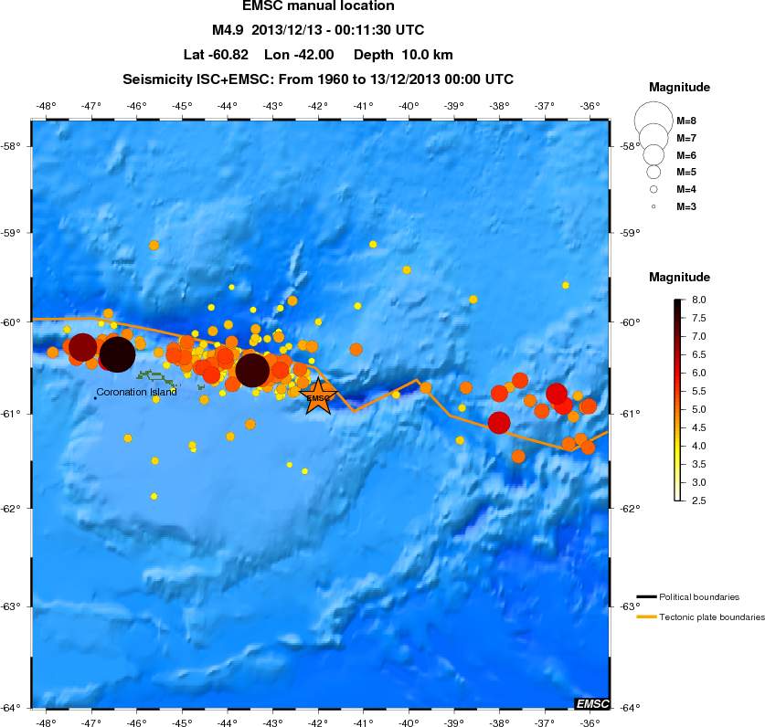 regional magnitude historical seismicity