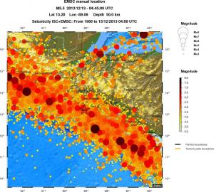regional magnitude historical seismicity