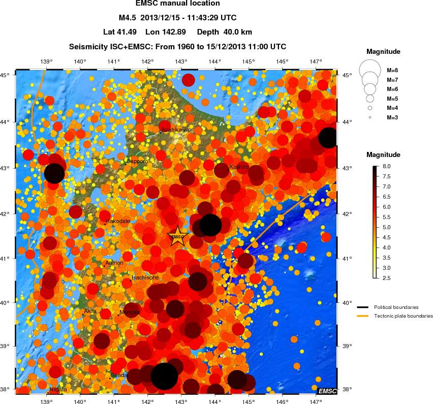regional magnitude historical seismicity