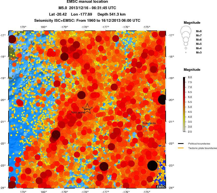 regional magnitude historical seismicity
