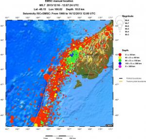 regional historical seismicity