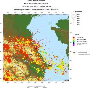 regional historical seismicity