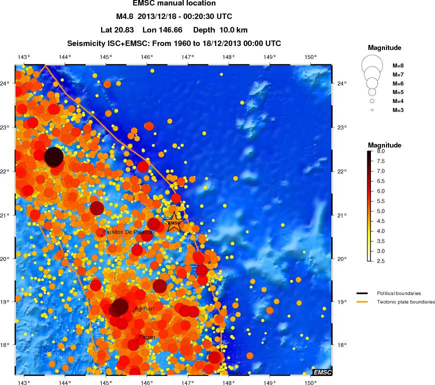 regional magnitude historical seismicity