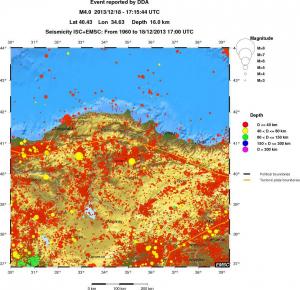 regional historical seismicity