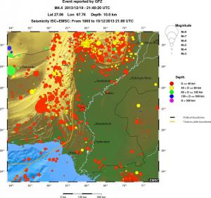 regional historical seismicity