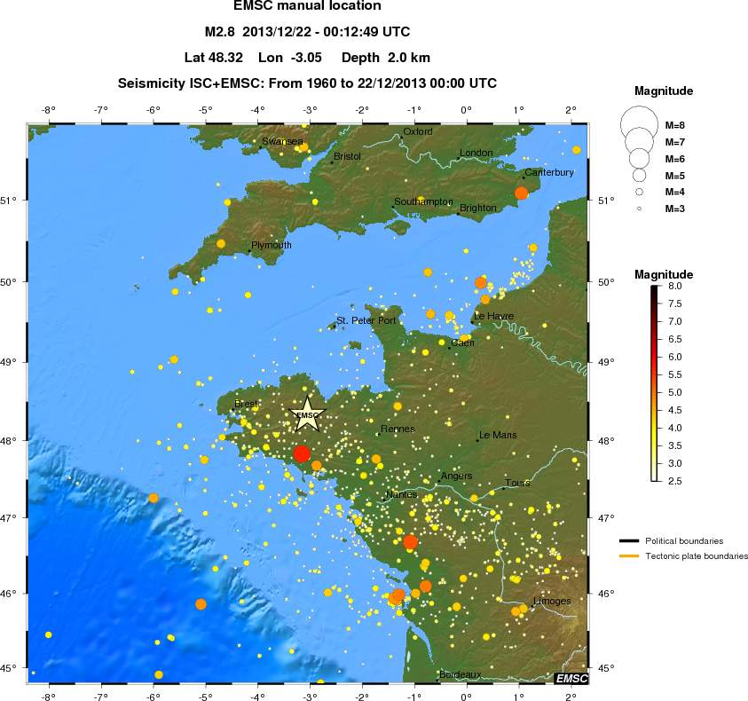 regional magnitude historical seismicity