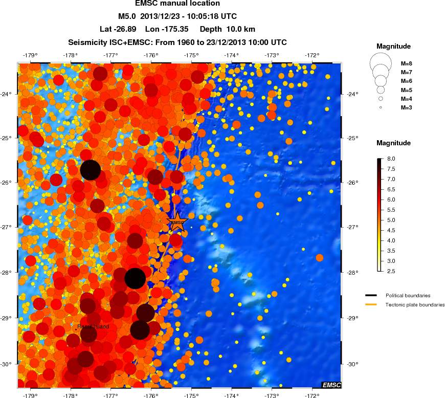 regional magnitude historical seismicity