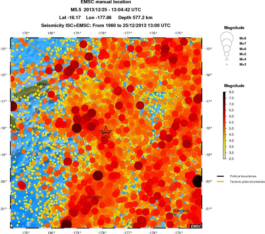 regional magnitude historical seismicity