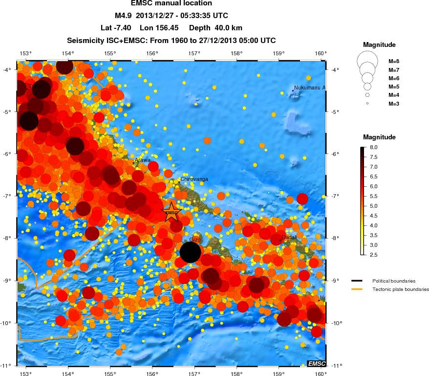 regional magnitude historical seismicity