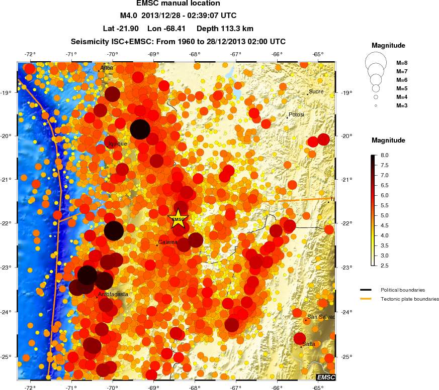 regional magnitude historical seismicity
