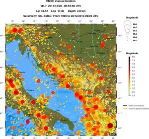 regional magnitude historical seismicity