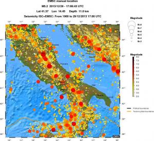 regional magnitude historical seismicity