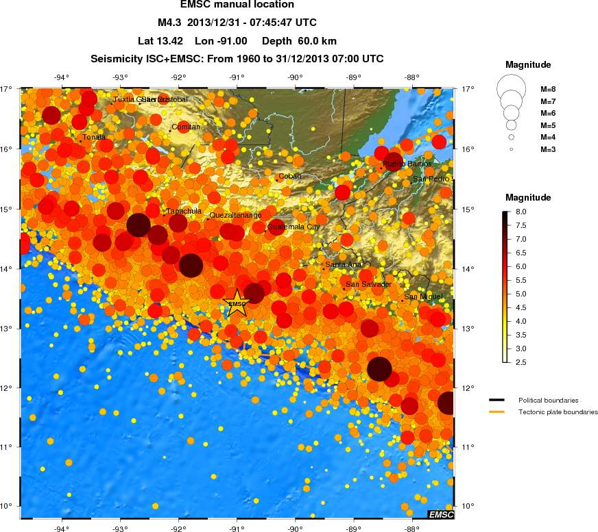 regional magnitude historical seismicity