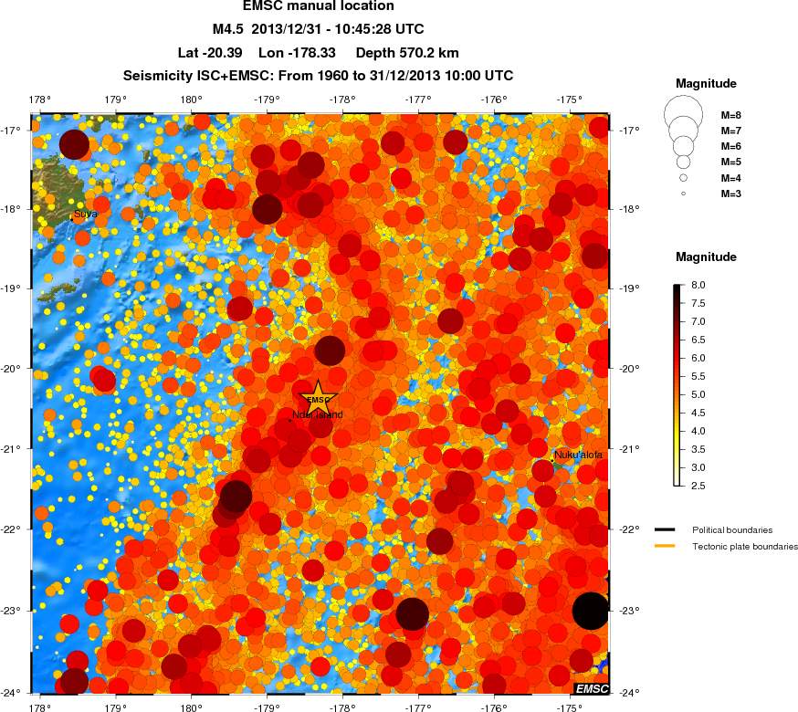 regional magnitude historical seismicity