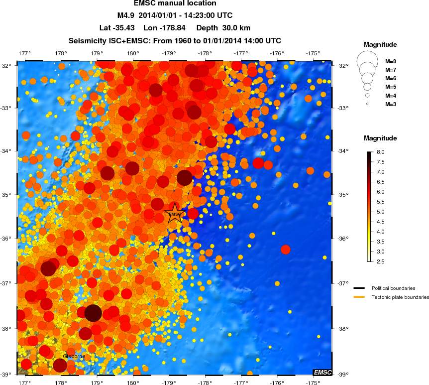 regional magnitude historical seismicity