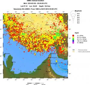 regional historical seismicity