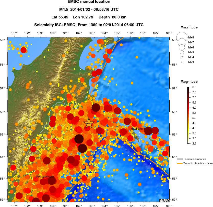 regional magnitude historical seismicity