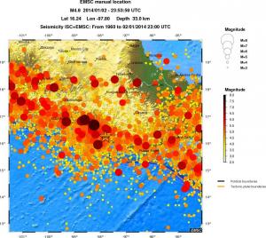 regional magnitude historical seismicity