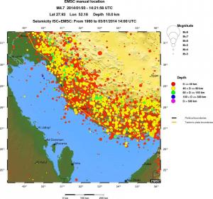 regional historical seismicity