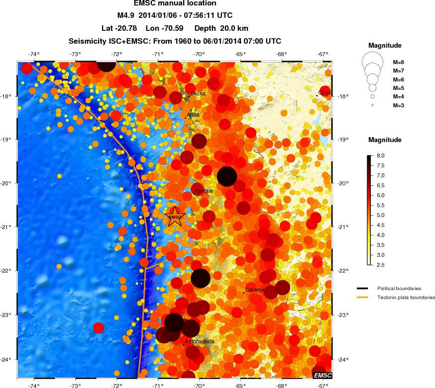 regional magnitude historical seismicity