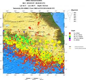 regional historical seismicity