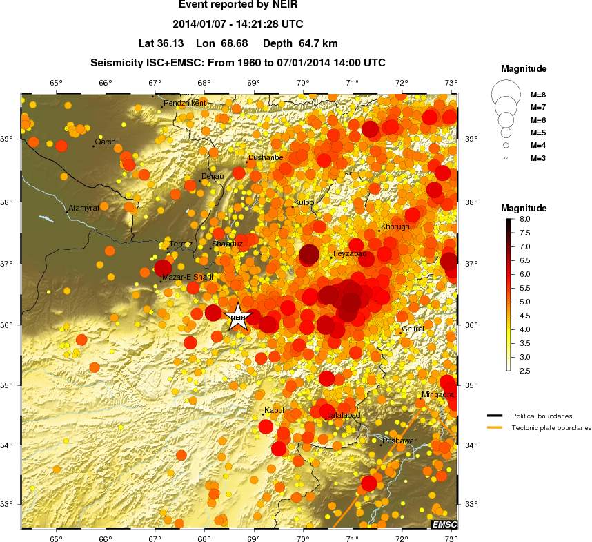 regional magnitude historical seismicity