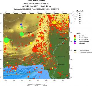regional historical seismicity