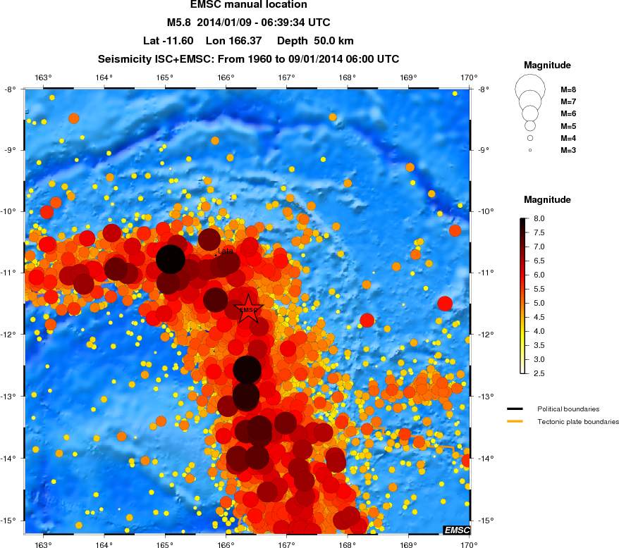 regional magnitude historical seismicity