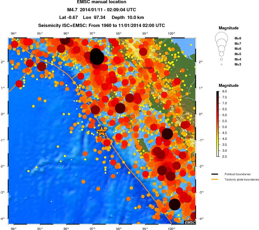 regional magnitude historical seismicity