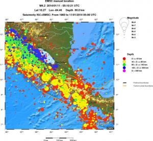 regional historical seismicity