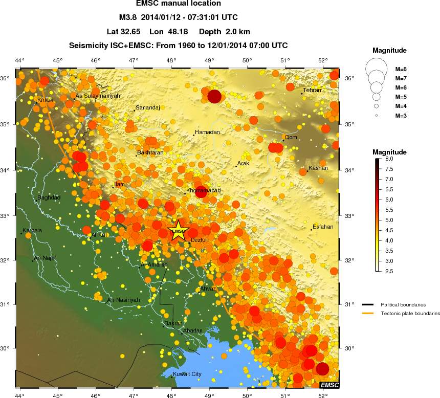 regional magnitude historical seismicity