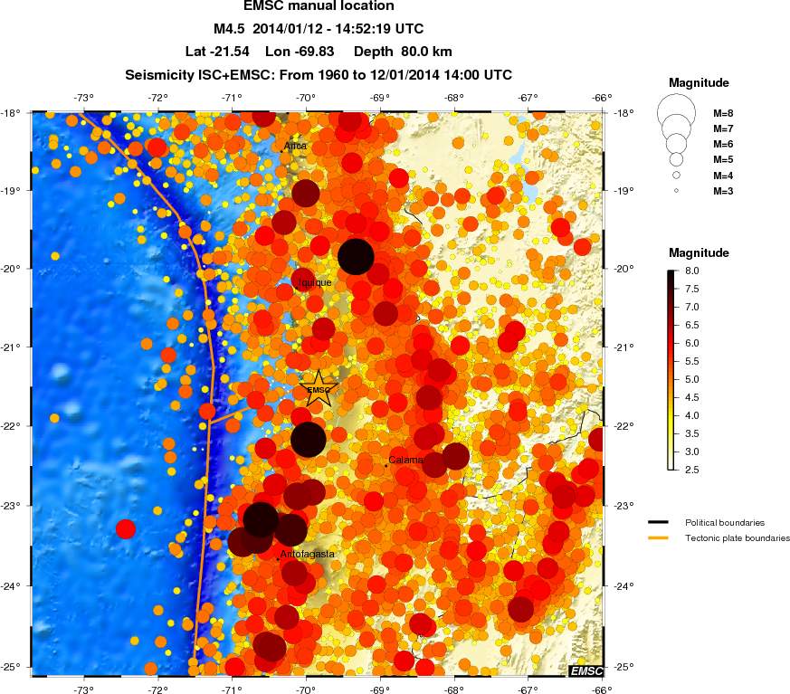regional magnitude historical seismicity