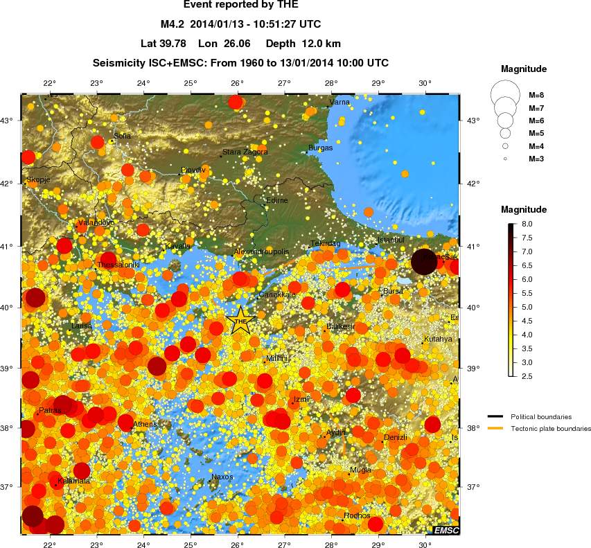 regional magnitude historical seismicity