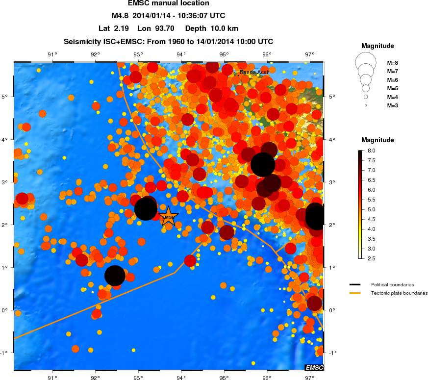 regional magnitude historical seismicity