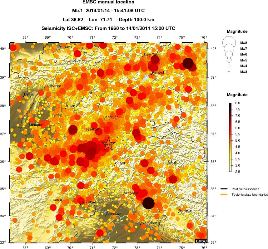 regional magnitude historical seismicity