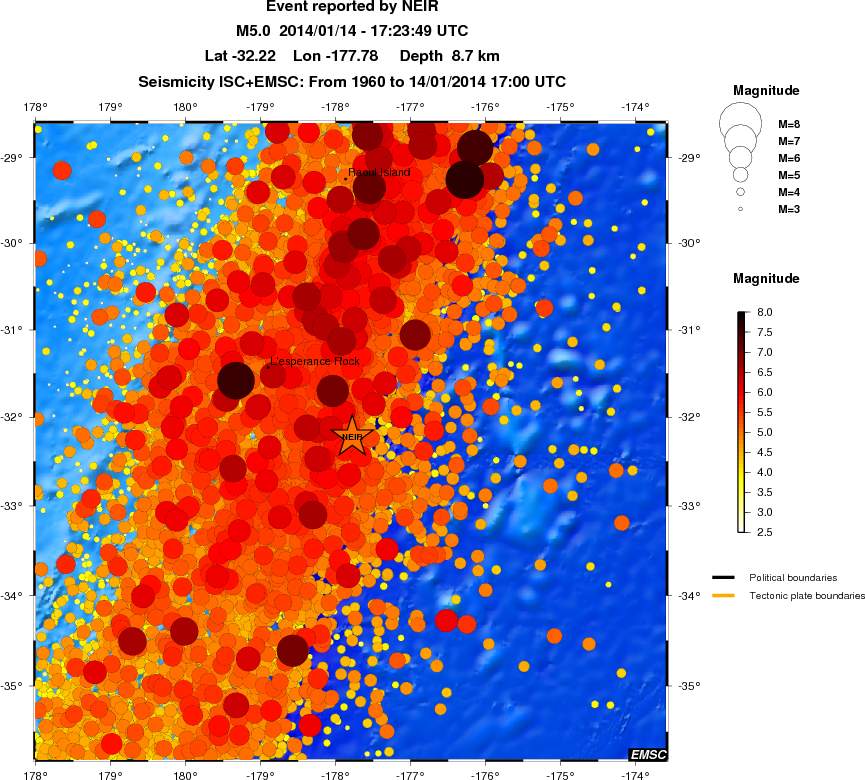 regional magnitude historical seismicity