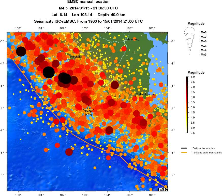 regional magnitude historical seismicity