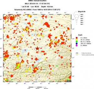 regional historical seismicity