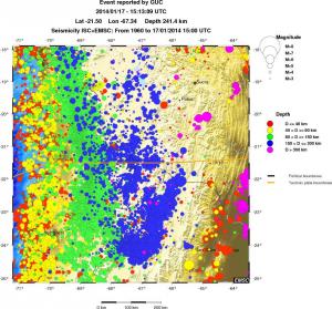 regional historical seismicity