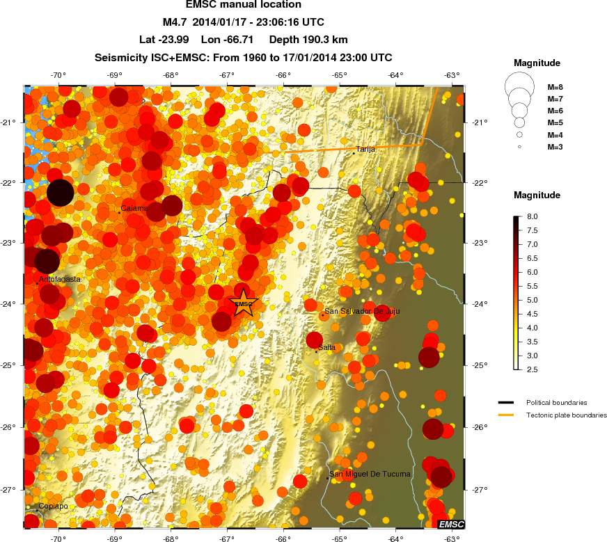 regional magnitude historical seismicity