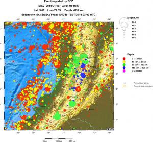 regional historical seismicity