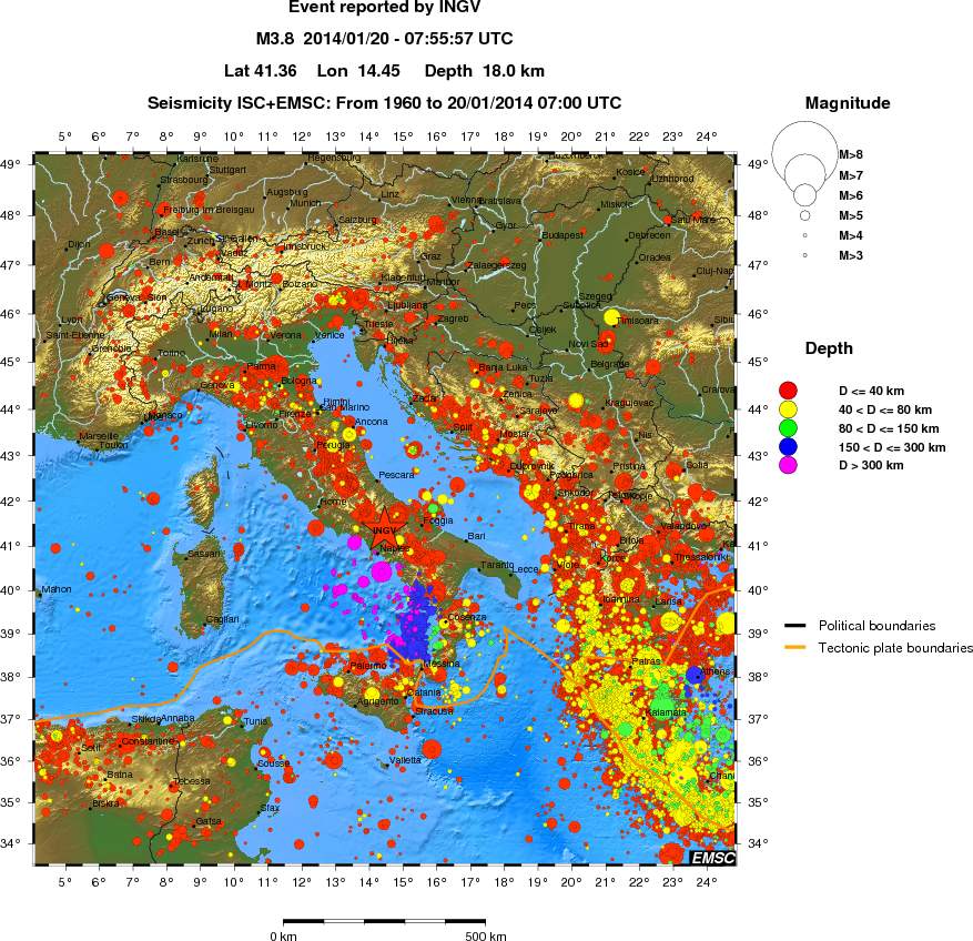 wide historical seismicity
