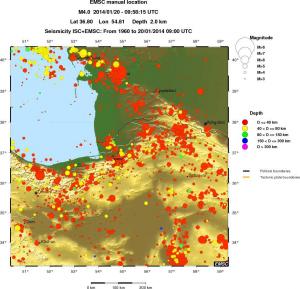 regional historical seismicity