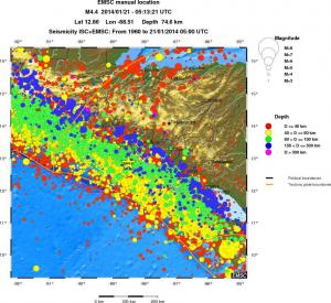 regional historical seismicity