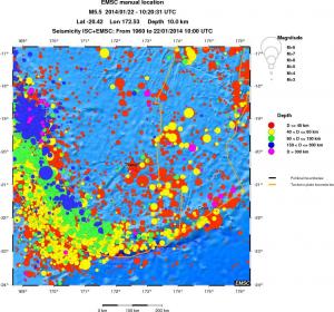 regional historical seismicity