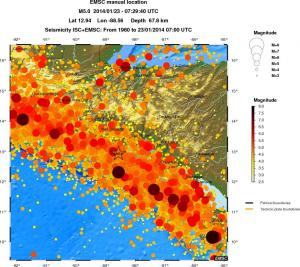 regional magnitude historical seismicity
