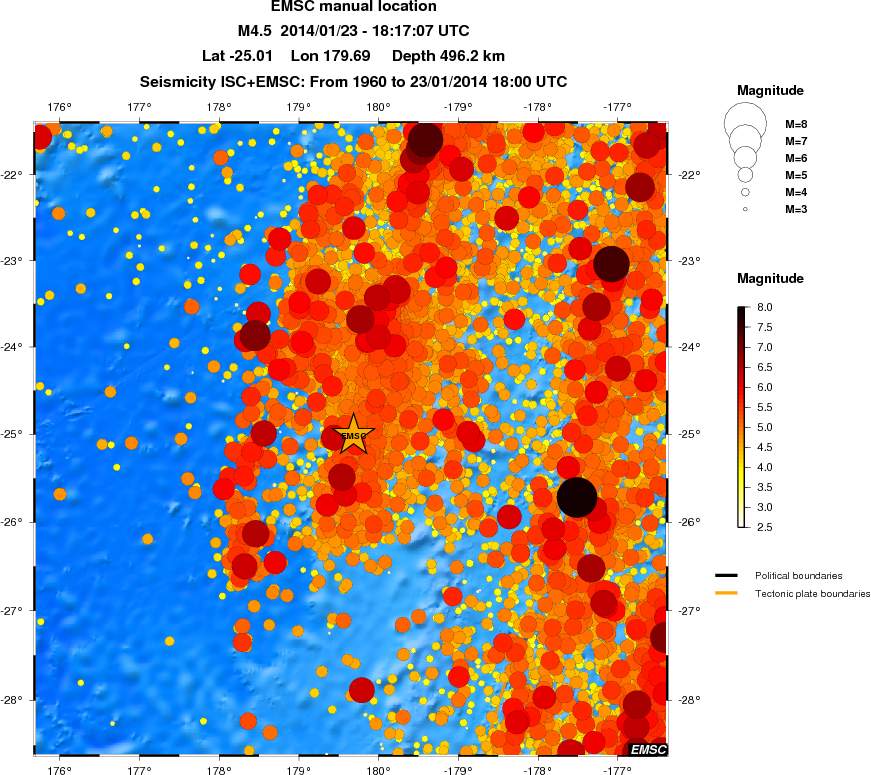 regional magnitude historical seismicity