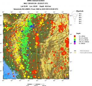 regional historical seismicity